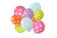 Latexballon mit Polka-Dot-Print