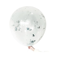 Silberner Konfetti-Ballon