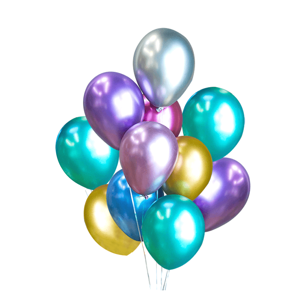 Aufblasbare Helium-Latex-Chrom-Metallic-Farbe, 30,5 cm, 3,2 g, Party-Dekoration, Chrom-Luftballons