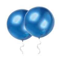 36 Zoll großer chromblauer Ballon
